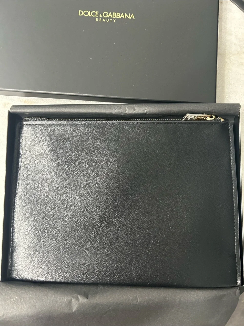 Dolce & Gabbana Beauty Black and Gold Embossed Pouch 💥NWT💥
